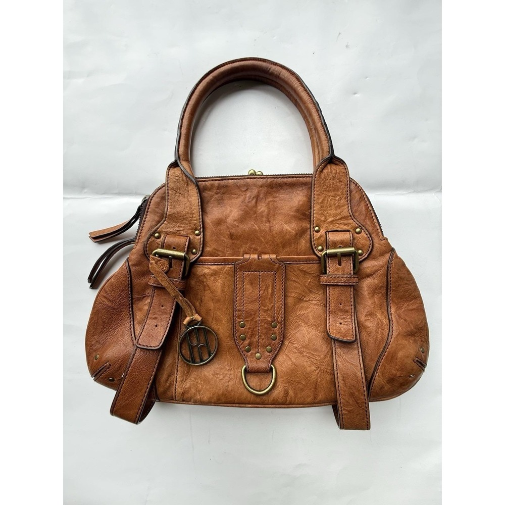 Vintage Hayden Harnett Shoulder Bag Brown Leather